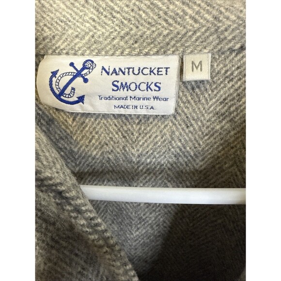 Vintage Nantucket Smocks Wool Fisherman Smock Made In USA Men’s Sz M RARE - Picture 6 of 8